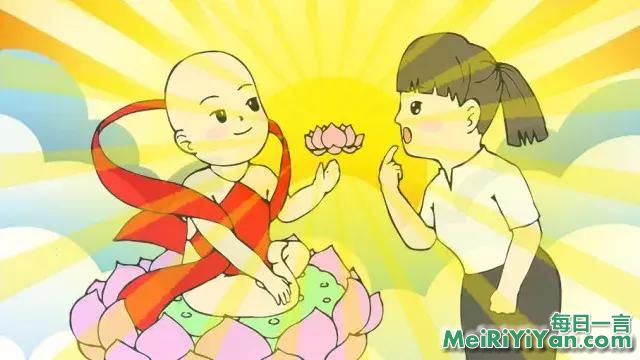 佛教因果故事插画：一句弥陀度亡婴